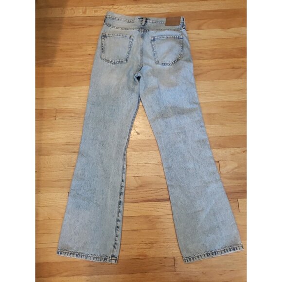 AEROPOSTALE Boyfriend Flare Jeans Distressed Rip Torn Denim Sz 2 32x32 - Picture 8 of 11